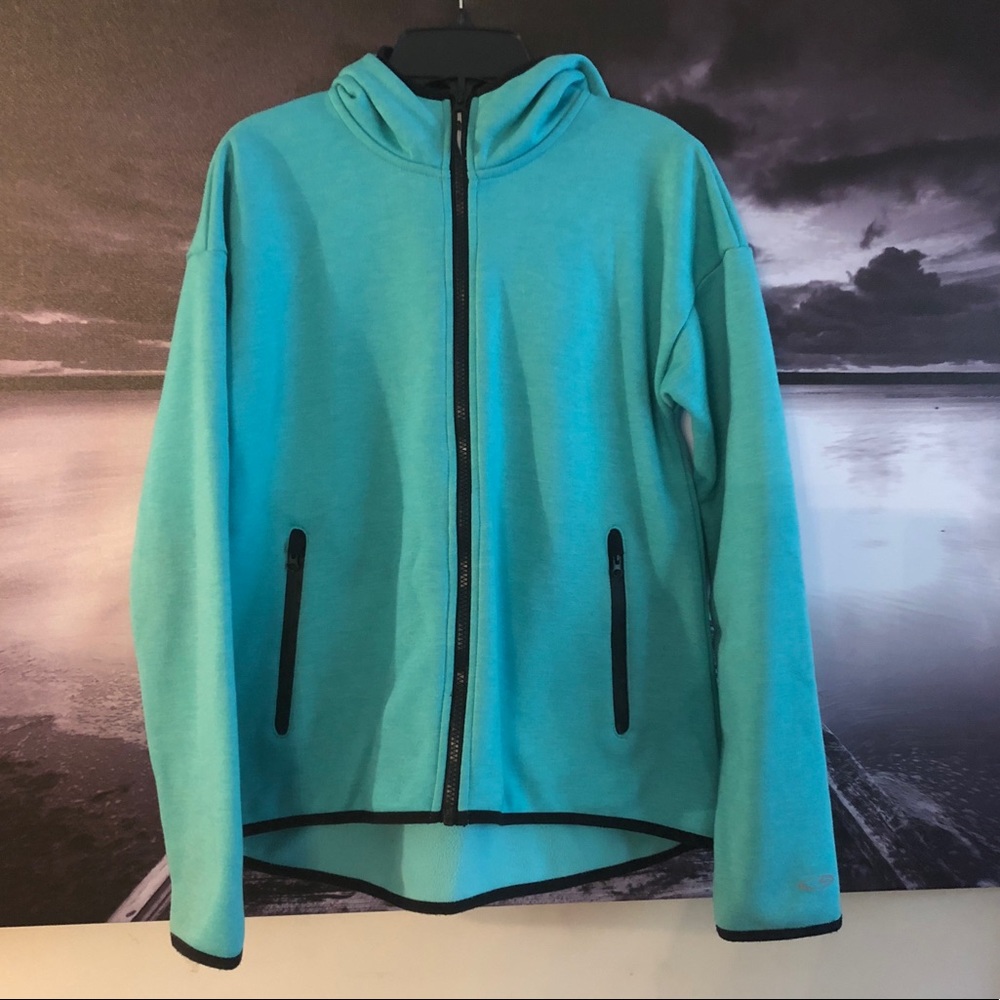 Champion fleece zip up hooded jacket size 10/12